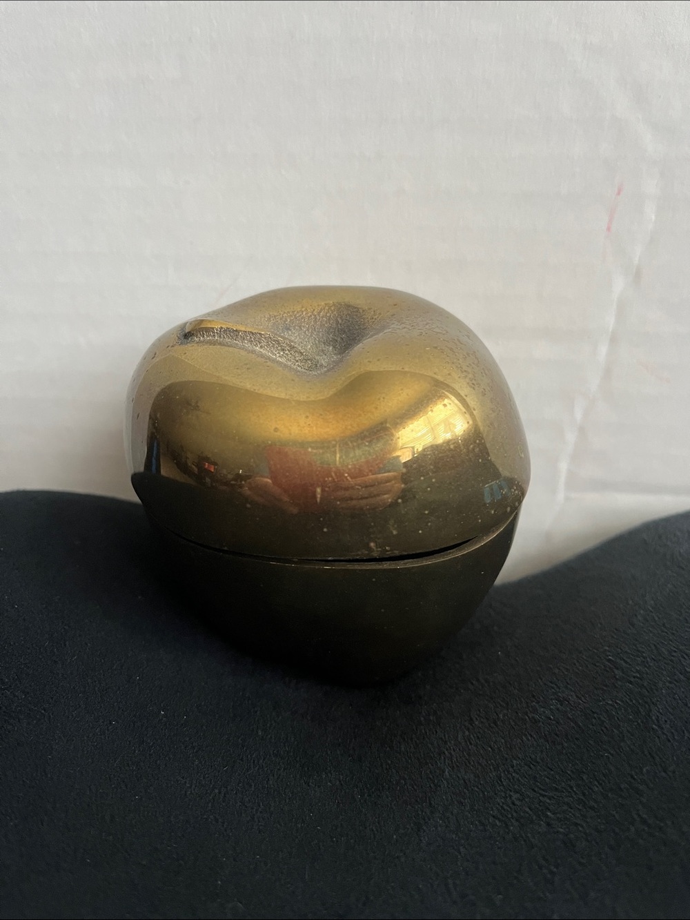 Brass Apple Decorative Trinket Box - Home Accents